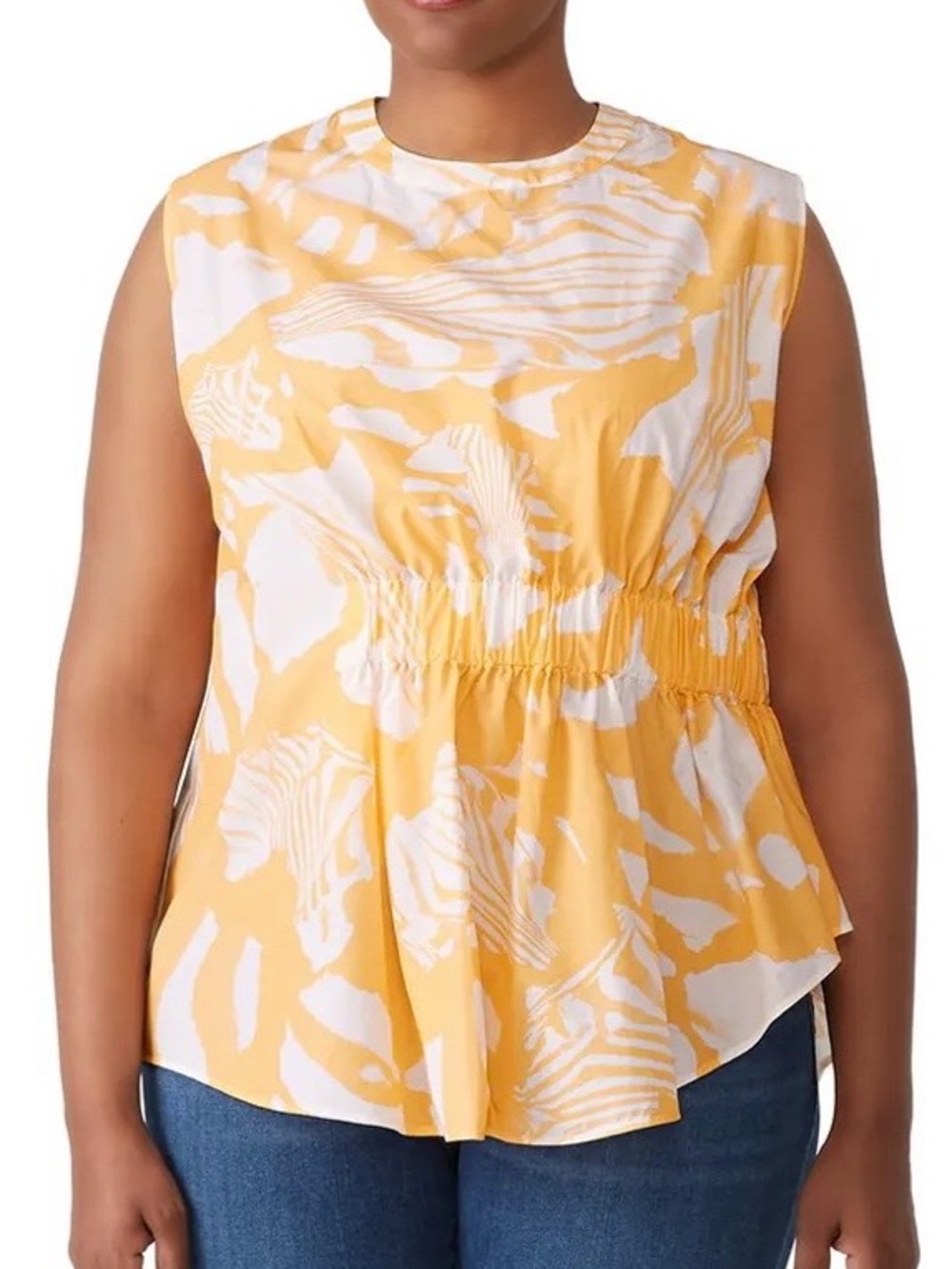 Genny Made in Italy - Sleeveless Melon Color Top - 100% Cotton Size Large